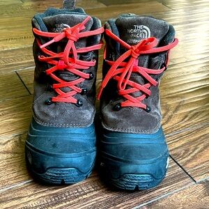 The North Face Kids' Brown and Black Boots with Laces
